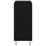 vidaXL Meuble à vinyles Chêne noir 85 x 38 x 89 cm Bois d'ingénierie