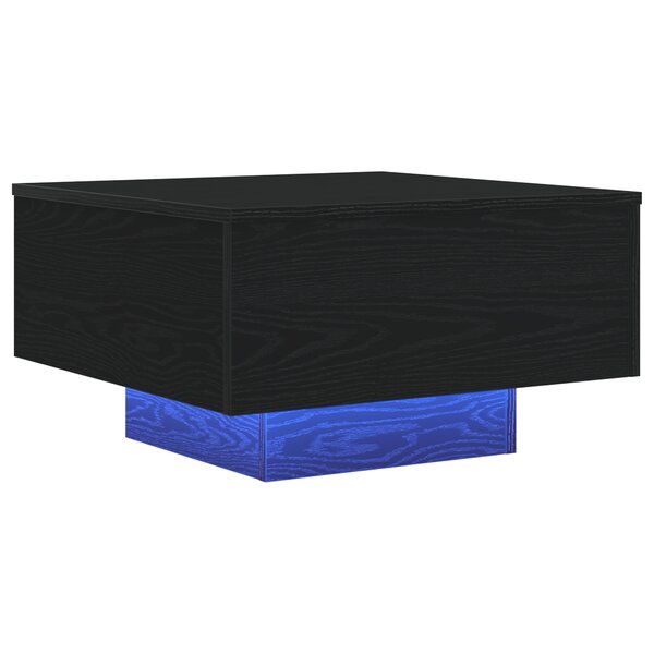vidaXL Table Basse Chêne noir 55 x 55 x 31 cm Bois d'ingénierie