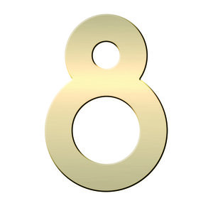 N° 8 en Laiton  adhésif puissant  50 mm x 2 mm