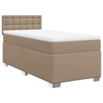 vidaXL Sommier à lattes de lit avec matelas Cappuccino 90x190 cm