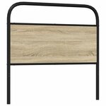 vidaXL Tête de lit chêne sonoma 90 cm acier et bois d'ingénierie