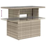 vidaXL Salon de jardin 5 Pièces avec coussins gris clair résine tressée
