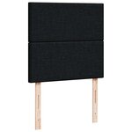 vidaXL Lit ottoman avec matelas et LED noir 80x200cm tissu