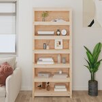 vidaXL Bibliothèque 80x35x183 cm Bois de pin massif