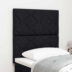 vidaXL Tête de lit avec tête de lit Noir 80 cm tissu