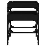 vidaXL Tables d'appoint 2 Pièces Noir Bois d'ingénierie