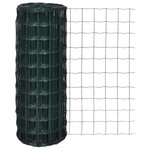 vidaXL Clôture euro Acier 25 x 1 0 m Vert