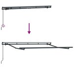 vidaXL Auvent Rétractable Blanc 350 x 200 cm Polyester et Aluminium