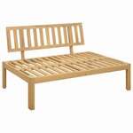 vidaXL Unité de canapé du milieu Acacia Clair et Blanc Crème