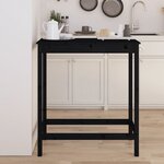 vidaXL Table de bar Noir 100x50x110 cm Bois massif de pin