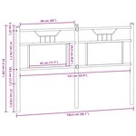 vidaXL Tête de lit chêne fumé 137 cm bois d'ingénierie et acier