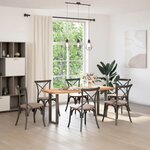 vidaXL Pieds de table console en U  2 pièces  acier naturel  38 x (72-73) cm