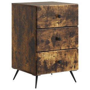 vidaXL Cabinet de chevet Chêne fumé 43 x 41 x 66 5 cm