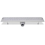 vidaXL Drain de douche linéaire 2 Pièces 630 x 140 mm Acier inoxydable