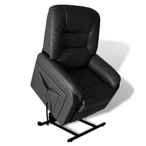 Vidaxl fauteuil inclinable tv noir similicuir
