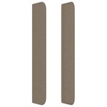 vidaXL Tête de lit avec oreilles Taupe 203x16x118/128 cm Tissu