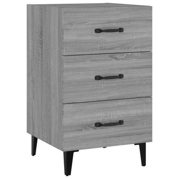 vidaXL Table de chevet sonoma gris 40x40x66 cm bois d'ingénierie