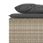 vidaXL Ensemble à manger de jardin 3Pièces coussins gris clair poly rotin