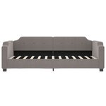 vidaXL Lit de jour avec gigogne et tiroirs sans matelas taupe 80x200cm
