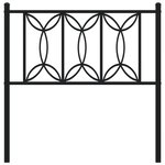 vidaXL Tête de lit métal noir 75 cm