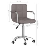 vidaXL Chaise pivotante de salle à manger Taupe Tissu