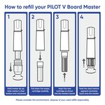 Etui 5 Marqueur Tableau blanc Begreen V-board Master Pointe Moyenne Biseautée Assortis PILOT