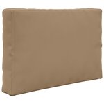 vidaXL Coussin de canapé d'extérieur 2 Pièces Taupe Polyester