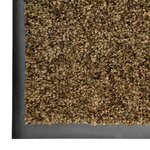 vidaXL Paillasson lavable Marron 90x120 cm