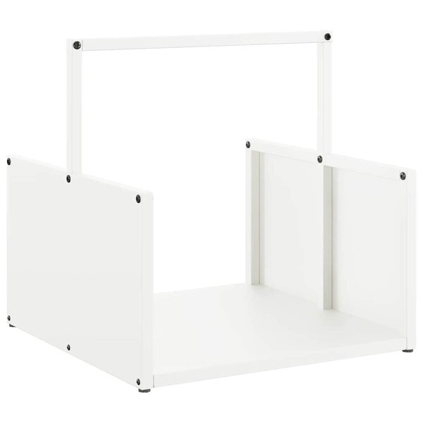 vidaXL Portant de bois chauffage blanc 40x40x40 cm