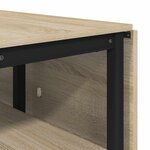 vidaXL Table à dîner 122 x 80 x 76 5 cm Bois d'ingénierie Chêne Sonoma