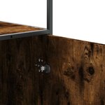 vidaXL Buffet haut chêne fumé 68x35x139 cm bois d'ingénierie métal