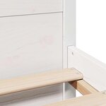 vidaXL Cadre de lit sans matelas blanc 140x200 cm bois de pin massif