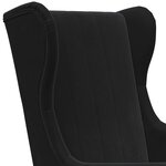 vidaXL Fauteuil Noir Velours
