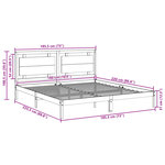 vidaXL Cadre de lit extra long sans matelas 180x220 cm bois massif