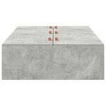 vidaXL Cadre de lit Gris béton 200 x 80 x 31 5 cm Bois d'ingénierie