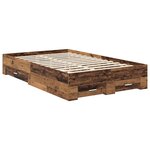 vidaXL Cadre de lit Bois ancien 120 x 190 cm Bois d'ingénierie
