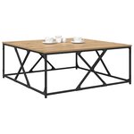 vidaXL Table basse Chêne artisanal 100 x 100 x 40 cm Bois d'ingénierie