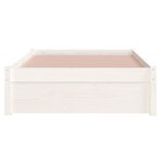 vidaXL Cadre de lit Blanc Bois massif 90x190 cm Simple