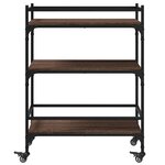 vidaXL Chariot de cuisine chêne marron 65x40x86 5 cm bois d'ingénierie