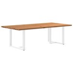 vidaXL Table à manger marron clair bois de chêne massif rectangulaire