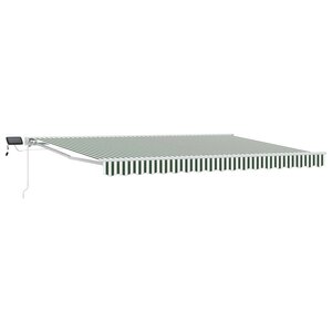 vidaXL Cadre de store manuel avec LEDs Vert et blanc 5 × 3 5 m