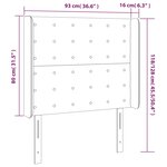 vidaXL Tête de lit avec oreilles Taupe 93x16x118/128 cm Tissu