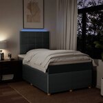 vidaXL Sommier à lattes de lit avec matelas Gris foncé 120x200cm Tissu