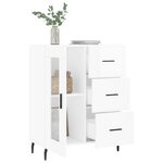 vidaXL Buffet Blanc brillant 69 5x34x90 cm Bois d'ingénierie