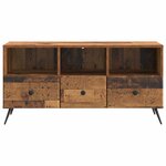 vidaXL Meuble TV Bois ancien 102 x 34 5 x 50 cm Bois d'ingénierie