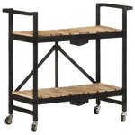 vidaXL Chariot de cuisine 87x36x81 cm Bois massif de manguier