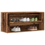 vidaXL Banc à chaussures vieux bois 100x35x45 cm bois d'ingénierie