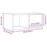 vidaXL Meubles TV 2 Pièces chêne sonoma 60x31x25 5 cm bois d'ingénierie