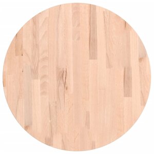 vidaXL Dessus de table Ø60x2 5 cm rond bois massif de hêtre