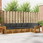 vidaXL Ensemble de canapés d'extérieur 6 pc Naturel et Anthracite